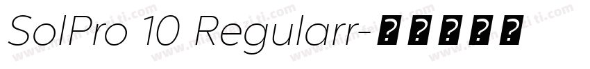SolPro 10 Regularr字体转换